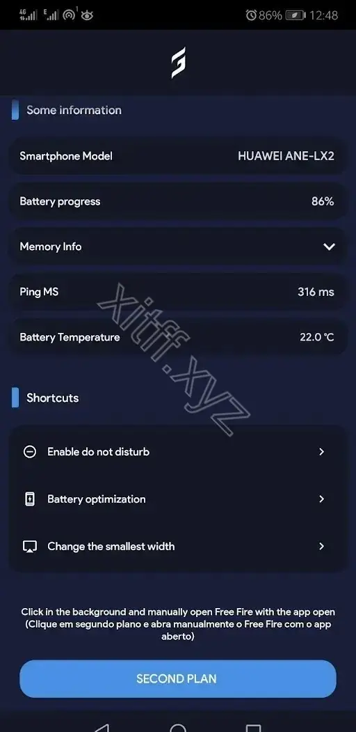 Screenshot of Xit FF Free Fire Aim Tool